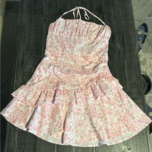 SHEIN Pink & White Dress